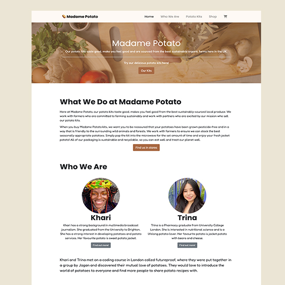 Potato website image